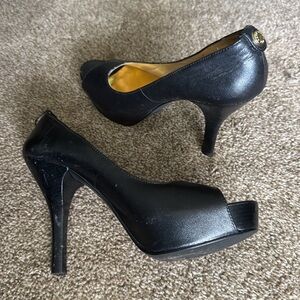 Michael Kors black  Peep Toe Heels size 9